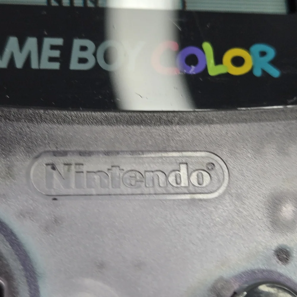 Nintendo Game Boy Color GBC Atomic Purple CGB-001 Handheld & Carry Bag & 1 Game